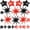 Black Red, variant on 22 Pcs Silver Star Balloons,22/18/10 Inch Star Foil Mylar Balloon,Spike Balloon and Four Pointed Balloons for Party Supplies Christmas Birthday Wedding Photo Booth (Silver)