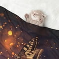 thumbnail image 2 of Naloa Butterfly Sitting on a Flower Dog Blanket, 3 Sizes Cat Blanket for Indoor Cats Large Medium Small Dog Gifts-Large, 2 of 8