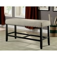 thumbnail image 5 of Xukmct Linen Fabric Seat Counter Height Dining Bench for Living Room, Dining Room, Beige, 5 of 7