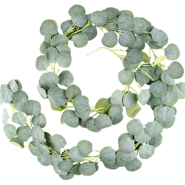 Artificial Eucalyptus Garland Silver Dollar Eucalyptus Leaves Greenery