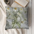 thumbnail image 3 of YINGXI Throw Pillow Cover White Daisy Decorative Pillow Cases Home Decor Sofa Living Room Flannel Throw Pillow Cover 22x22in, 3 of 5