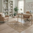 thumbnail image 2 of ODIKA 4'x6' Beige Cream Geometric Modern Design Washable Area Rug Abstract Pattern with Accents for Bedroom, Reading Nook, Pet Friendly & Non-Shedding, 2 of 7