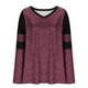 thumbnail image 4 of Conjuntos de otoño para mujer,Blusa informal de cuello en V para mujer, holgada, de manga larga y con estampado digital, de poliéster para uso diario, sopatenor, 4 of 8