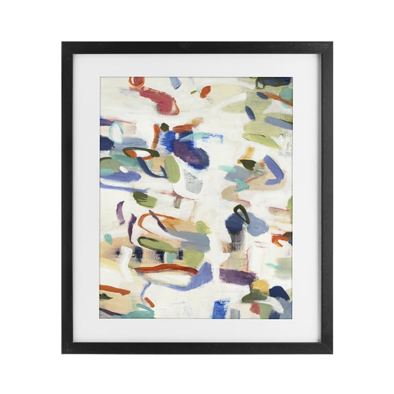 Stupell Industries Modern Expressive Composition Brushstrokes Black Framed Print Under Glass, 13 x 16, by Lisa Ridgers