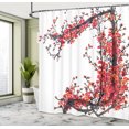 thumbnail image 5 of Ambesonne Japanese Shower Curtain, Blossom Cherry Sakura, 69"Wx70"L, Red and Brown, 5 of 5