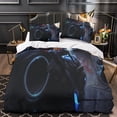 thumbnail image 3 of Motorcycle Girl Soft Microfiber Duvet Cover, Comforter with Zipper Closure, Bedding Set with Pillowcase Double x, 3 of 5