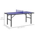 thumbnail image 3 of Soozier Mini Table de Ping-Pong avec Pieds Réglables pour Extérieur Intérieur, Bleu, 3 of 10