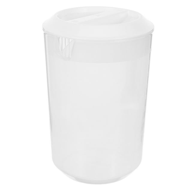 OULII Measuring Kettle with Plastic Large Capacity Beverage Pitcher for Home Use White Cold and Hot Resistant 5000ml