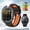 orange, variant on 2.1" Smart Watch for Men, 1100mAh Battery with 20-Day Life, Activity Tracker with 100+ Sports Modes, Bluetooth Calls, Flashlight & Compass, IP68 Waterproof (Black)