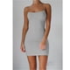thumbnail image 1 of Color sólido verano falda de tirantes delgada sin tirantes sexy vestido elástico MABOTO Gris 3XL, 1 of 5