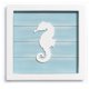thumbnail image 3 of Decoración de pared de playa con tema oceánico (juego de 4 enmarcados) Arte de pared costero 3D con estrella de mar, caballito de mar, dólar de arena y coral - Decoración de baño de playa turquesa -, 3 of 5