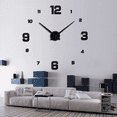 thumbnail image 3 of Reloj De Pared Malubero Diseño 3D Moderno Grande Negro, 3 of 4