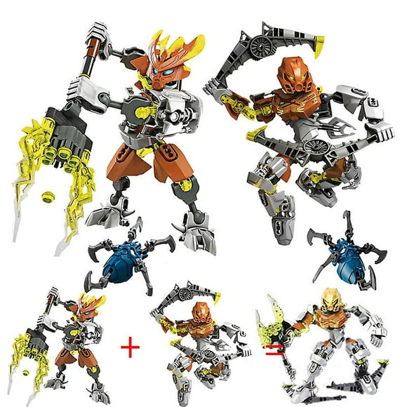 Bionicle Protector Of Stone+master Of Stone Pohatu Figures Building Block Toys Set For Kids Boy Gift Compatible