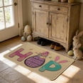 thumbnail image 5 of Meggemo Easter Theme Area Rug Bunny Egg Pattern Linen Absorbent Doormat Entryway Living Room Bedroom Non Slip Washable Home Decor Holiday Festive Accent, 5 of 6