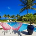 thumbnail image 1 of Costa Lounge Chair, Wire Lounge Chair, Plastic Lounge Chair, Beach Lounge Chair, Indoor-Outdoor Lounge Chair,Acapulco style Rattan,Weather Resistant,Patio Lounge Chair, Oval Lounge Chair - Set 2, 1 of 2