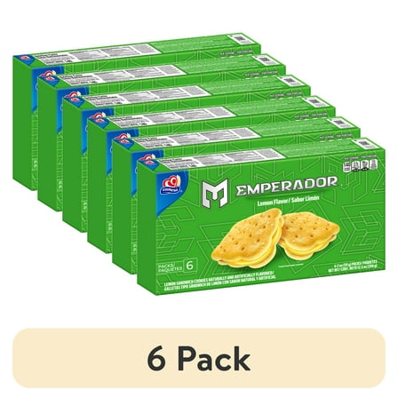 (6 pack) Gamesa Emperador Lime Flavored Sandwich Cookies, 12.5 oz