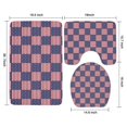 thumbnail image 3 of Red White and Blue Star Striped Pattern Bathroom Rugs Sets 3 Piece,Toilet Cover Set,Absorbent Non Slip Bathroom Mats Sets with U-Shaped Contour Rug Toilet Rug Set, 3 of 5