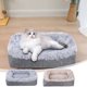 thumbnail image 1 of Esterilla para la cama para mascotas | Colchón de vellón para perros y gatos | Soporte grueso y antideslizante lavable | Beige gris | 61x51cm | Colchoneta para mascotas suave, cálida y transpirable, 1 of 6