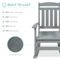 thumbnail image 2 of Best Choice Products All-Weather Rocking Chair, Indoor Outdoor HDPE Porch Rocker w/ 300lb Weight Capacity - Gray, 2 of 7