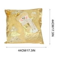 thumbnail image 3 of Couch Pillows Covers Hwkond Santa Claus Snowman Throw Pillow Cover Home Gold Christmas Throw Pillow Sofa Pillow Cushion,(Up to 25% Off)GoldB, 3 of 6