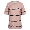 thumbnail image 5 of Askfv Womens Short Sleeve T-Shirt, Females Striped Crewneck Tops Loose Casual Summer Tunic Top, 5 of 8