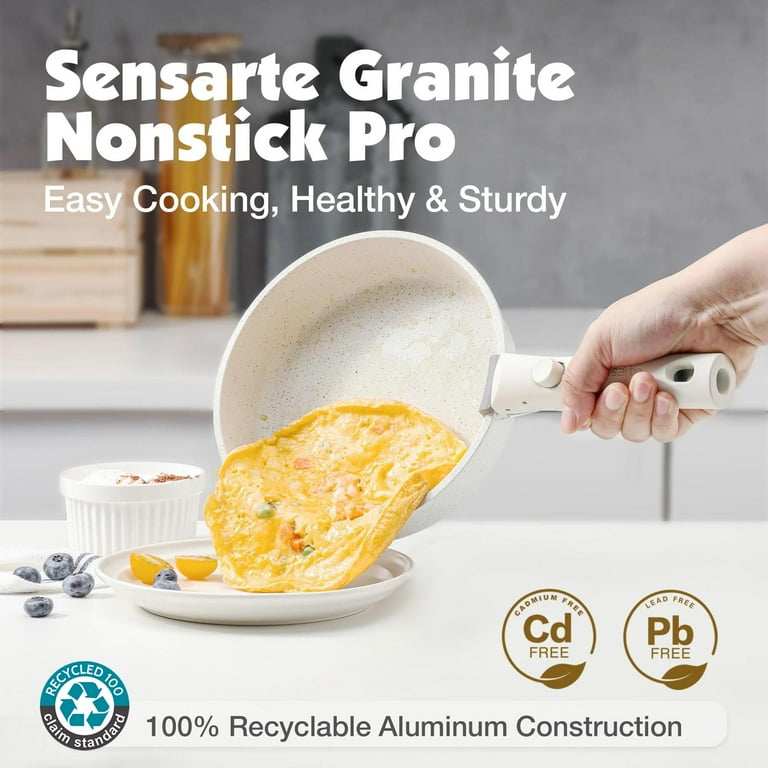 Sensarte 8-Piece Nonstick Cookware Set with Detachable Handles photo 2
