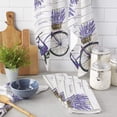 thumbnail image 2 of Pastoral Style Lavender Flower Bicycle Microfiber Kitchen Towel Absorbent Non-stick Oil Wiping Rag Home Cleaning Dishcloth, 2 of 7