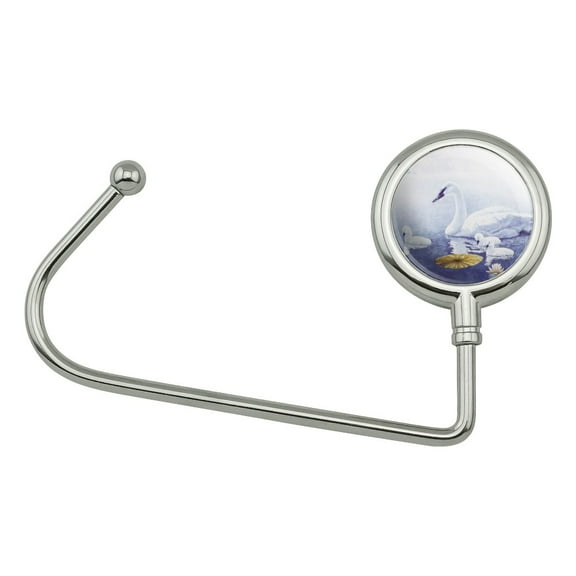 Swan Family on the Lake Purse Bag Hanger Holder Hook