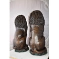 thumbnail image 6 of Nifao Pair Of Lions Sitting on Base Very Detailed Bronze Statues – Home Decor Sculpture, 13"L x 26"W x 34"H, 6 of 11