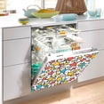 thumbnail image 2 of Yayeee Magnetic Dishwasher Cover for The Front Decoration Home Kitchen Machine Sticker Protector, Colorful Stars, 2 of 6