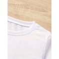 thumbnail image 4 of Camiseta de manga corta con estampado gráfico de unicornio, top informal de punto con cuello redondo y ligera elasticidad, mezcla de algodón (95 % algodón, 5 % elastano), prenda de verano para edades, 4 of 6