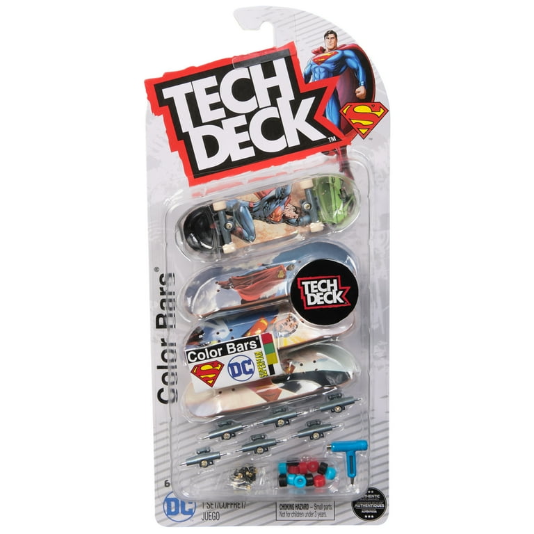TECH DECK, Ultra DLX Fingerboard 4-Pack, DC Superman Skateboards
