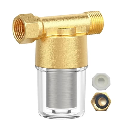 40 Micron High Flow Brass Sediment Water Heater Filter Washing Machines & RVs