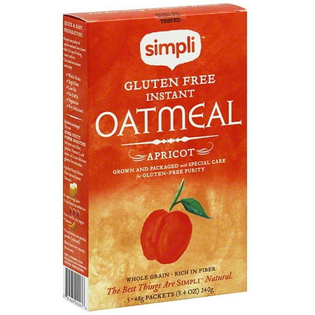 Simpli Gluten Free Apricot Instant Oatmeal, 8.4 oz (Pack of 9)