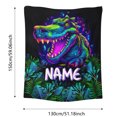 thumbnail image 4 of Personalised Dinosaur Blanket For Kids With Custom Name Soft Throw Lightweight Cozy Bedding Accessory For Bedroom Sofa Travel Sizing Options, 4 of 9