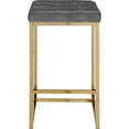 thumbnail image 3 of Meridian Furniture Nicola 26.5"H Velvet Counter Stool in Gray (Set of 2), 3 of 6