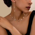 thumbnail image 1 of Ensemble de Bijoux Perle Contemporaine avec Boucles d'Oreilles Collier et Bracelet Style, 1 of 6