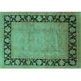 thumbnail image 1 of Ahgly Company Indoor Rectangle Oriental Turquoise Blue Industrial Area Rugs, 7' x 9', 1 of 4
