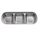 thumbnail image 2 of Stainless Steel Sauce Dish Spice Dipping Tray Divided Plates for BBQ Kitchen, 2 of 11