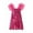 Dress554 Rose Chaud, variante sur oqasdz Robe de Fête pour Filles Robe Élégante à Manches Volantées avec Design Festif pour les Fêtes