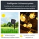 thumbnail image 4 of Laklulu 50 luces LED de hadas solares para exteriores, 7 m, 8 modos de iluminación, luces de hadas solares con sensor de luz impermeable, bola de cristal, lámpara solar blanca cálida, decoración para, 4 of 6
