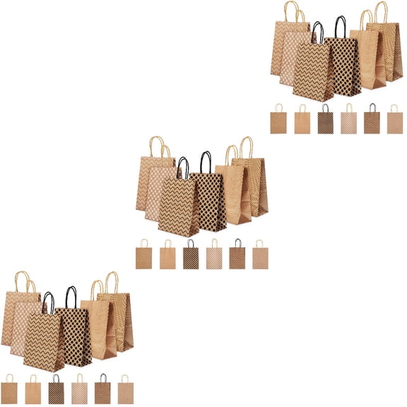 unbranded 36 Pcs  Kraft Paper Gift Bags Kraft Paper Bags Brown Paper Gift Bags Candy Box Storage Bag Party Favor Bags