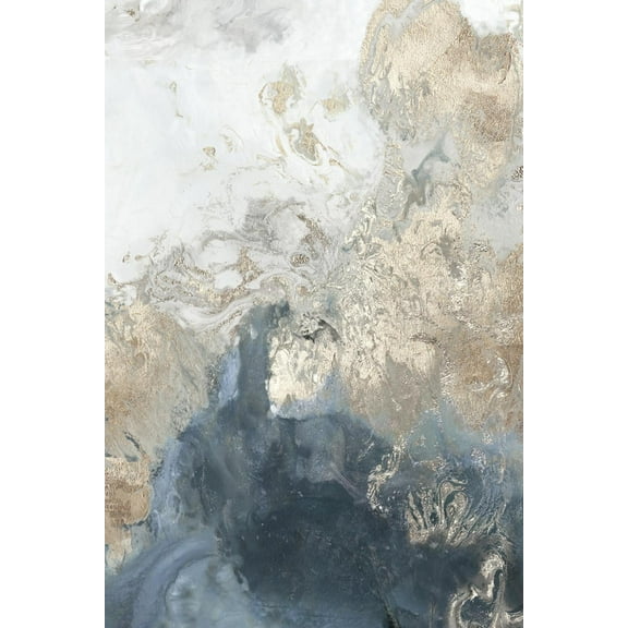 Art.com Ocean Splash II Indigo Version Art Print by PI Studio, 16" x 24"