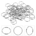 thumbnail image 1 of WHAMVOX 100pcs Car Keychain Key Rings Silver Connects Fasteners and Pendants for Everyday Use, 1 of 6