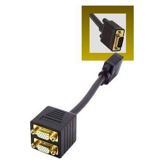 IEC M51287 VGA Male to VGA Female x 2 Splitter Cable