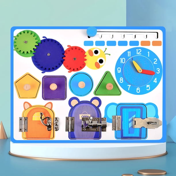 Muyoka Austok Busy Board, juguete de aprendizaje único para niños pequeños, tablero sensorial educativo Montessori juguetes para niños pequeños que aprenden habilidades básicas, regalos educativos par Muyoka Hogar