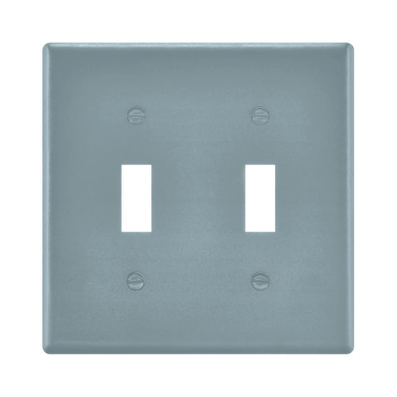 Dailycode Light Switch Plate Covers 2 Gang Wall Plate Plastics Outlet Covers for Kitchen Home Office Decor Ice Blue