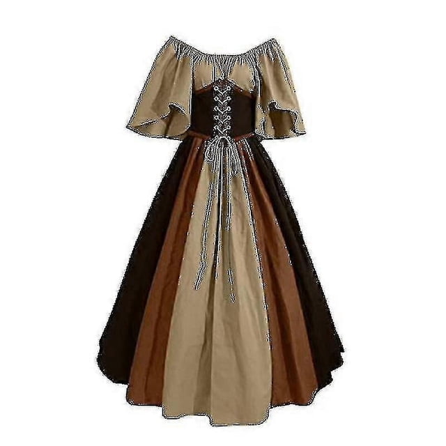 Medieval Clothing Women's Short Sleeve Gothic Dresses Retro Party Dresses Prom Dress