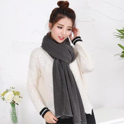 Bufanda clásica de Cachemira de imitación para mujer, chal liso básico Simple, cálido, largo, informal, para exteriores, Invierno qiuyongming unisex