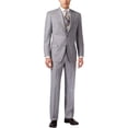 thumbnail image 1 of Michael Kors Mens Classic Plaid Two Button Formal Suit, Grey, 40 Long / 33W x 38L, 1 of 1